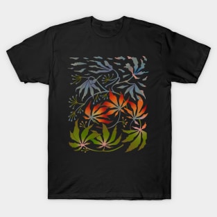 WABI SABI Japanes Maple Leaves Changing Seasons - UnBlink Studio by Jackie Tahara T-Shirt